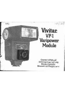 Vivitar Modules manual. Camera Instructions.